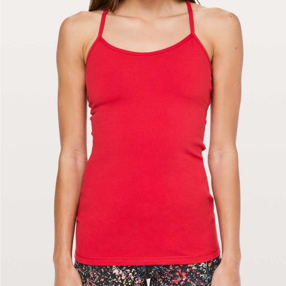 Lululemon Power Y tank in True Red. Size 4.